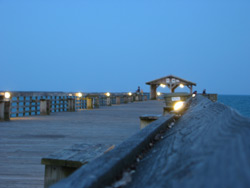 twilight on the fishing pier