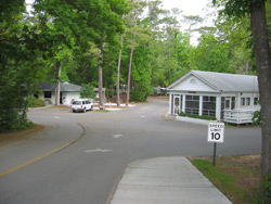 the entrance to the myrtle beach campground