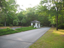 the entrance booth just off the main highway